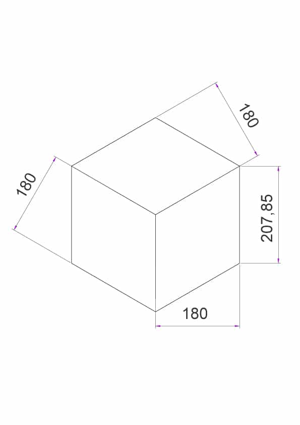 Dessin panneau Pyramide cotes