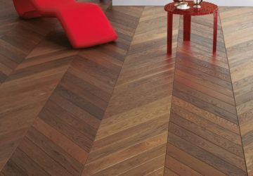 EXPRESSO Chevron raw brown heat modified varnish